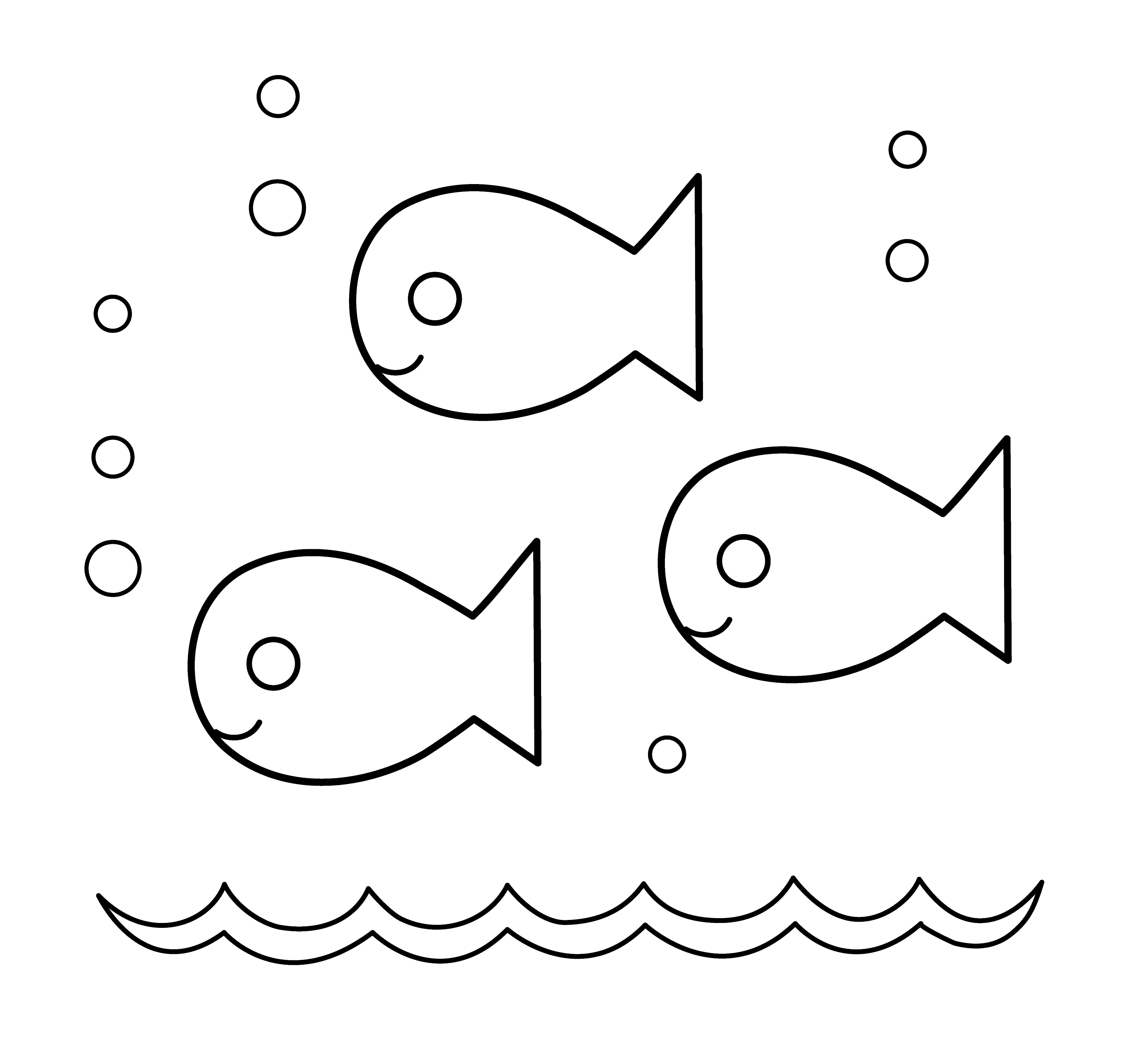 Cute Fishies Coloring Page