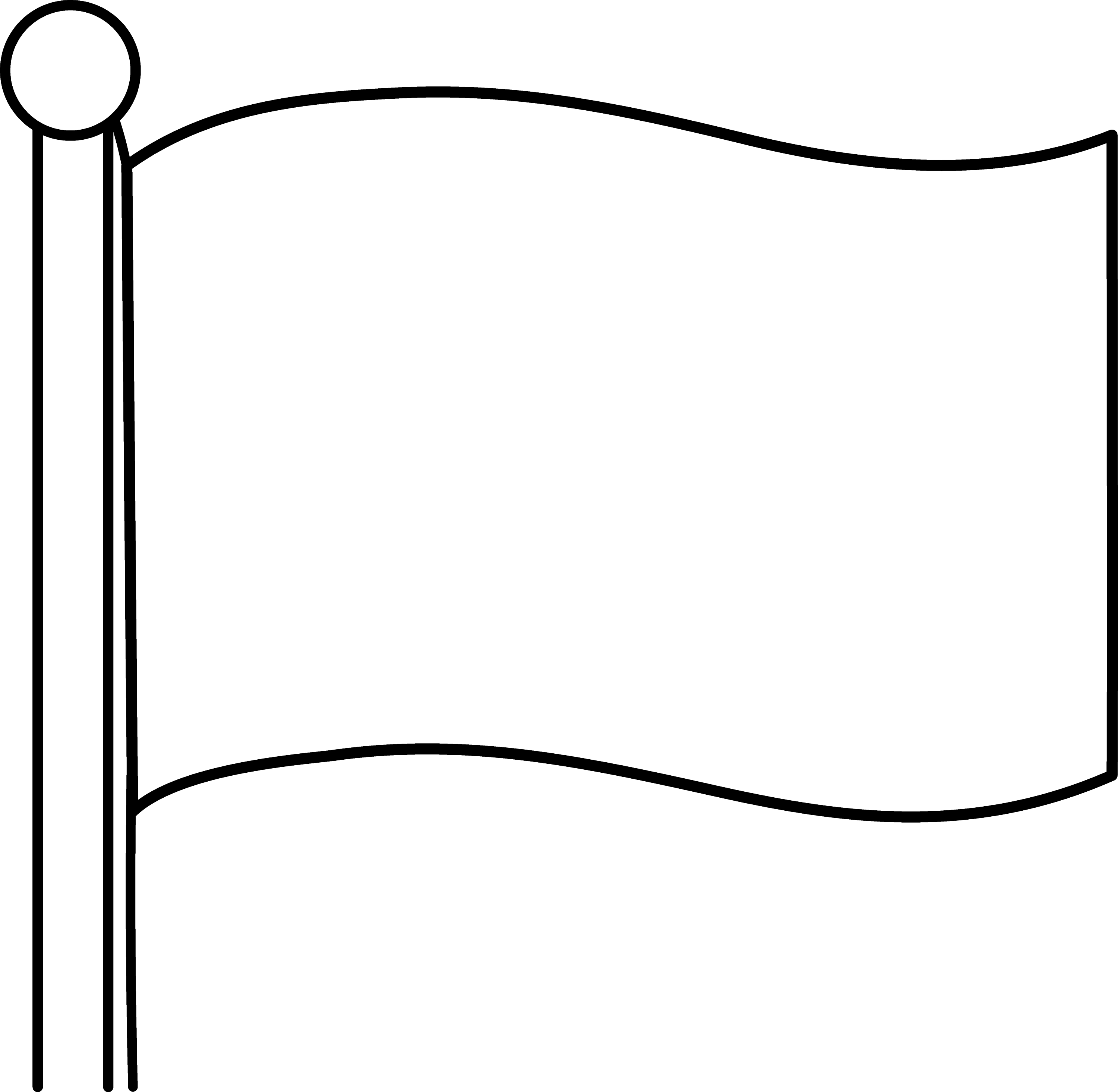 flag clipart black and white - photo #39