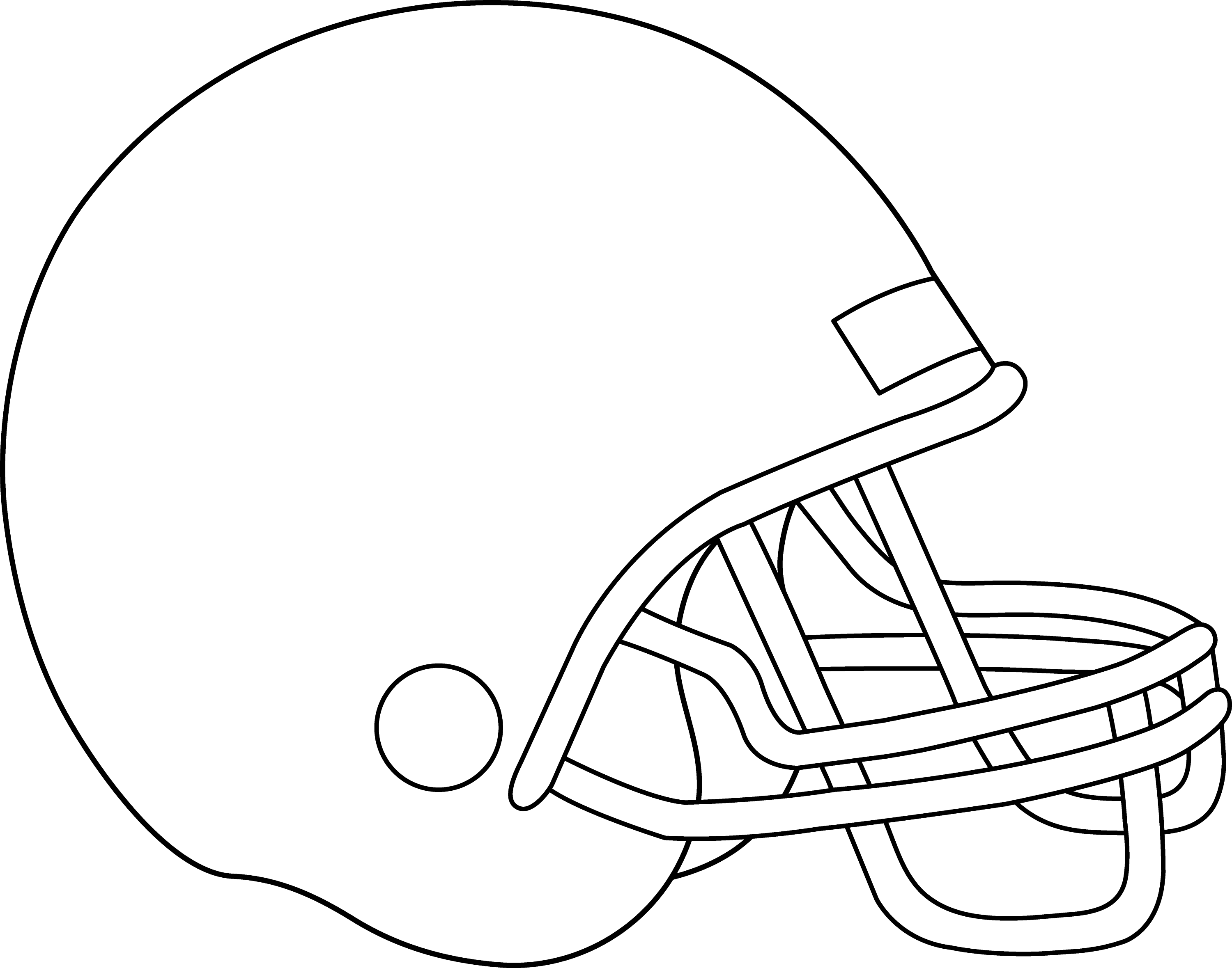 Blank Football Helmet For Coloring Free Clip Art