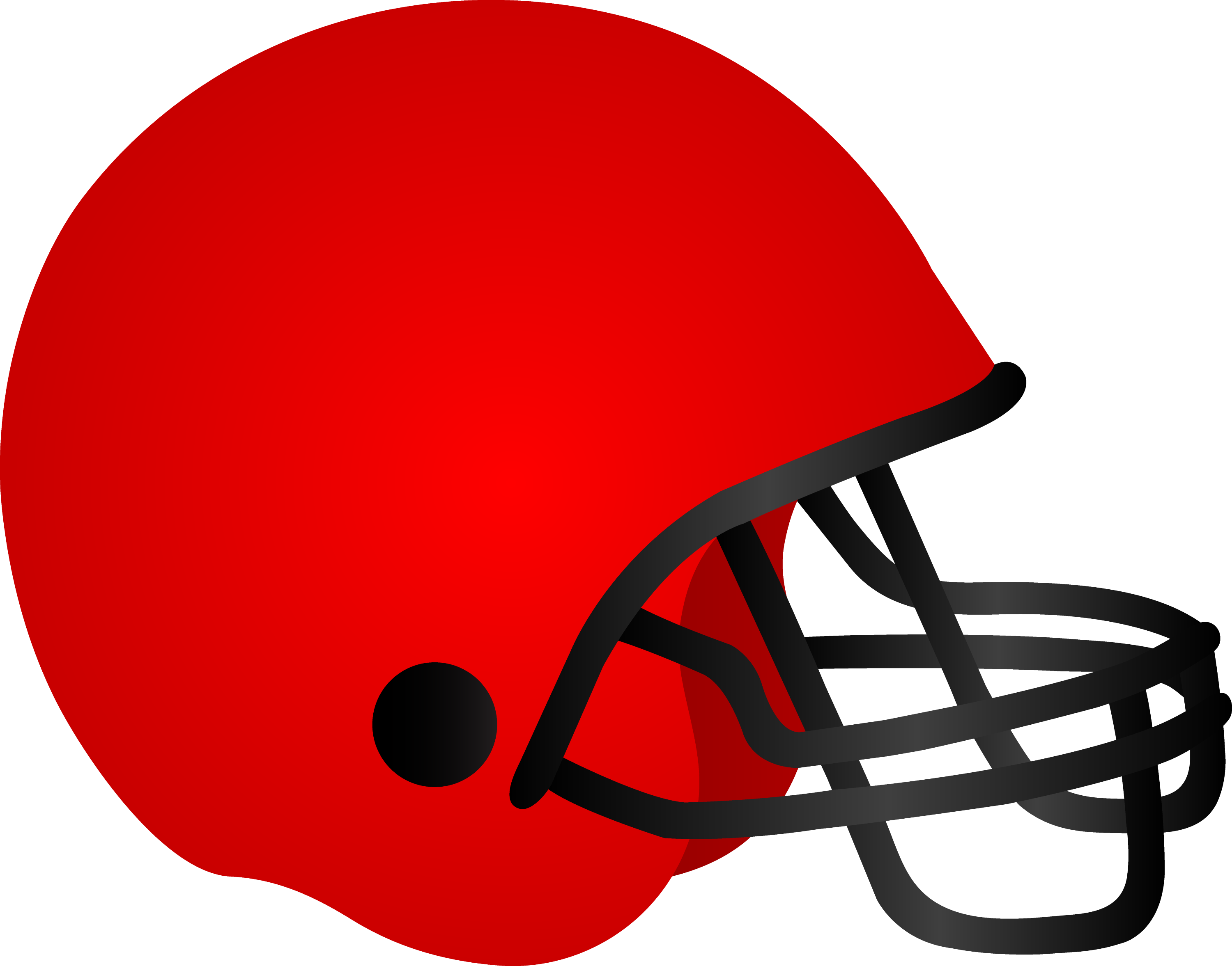 Red Football Helmet  Free Clip Art