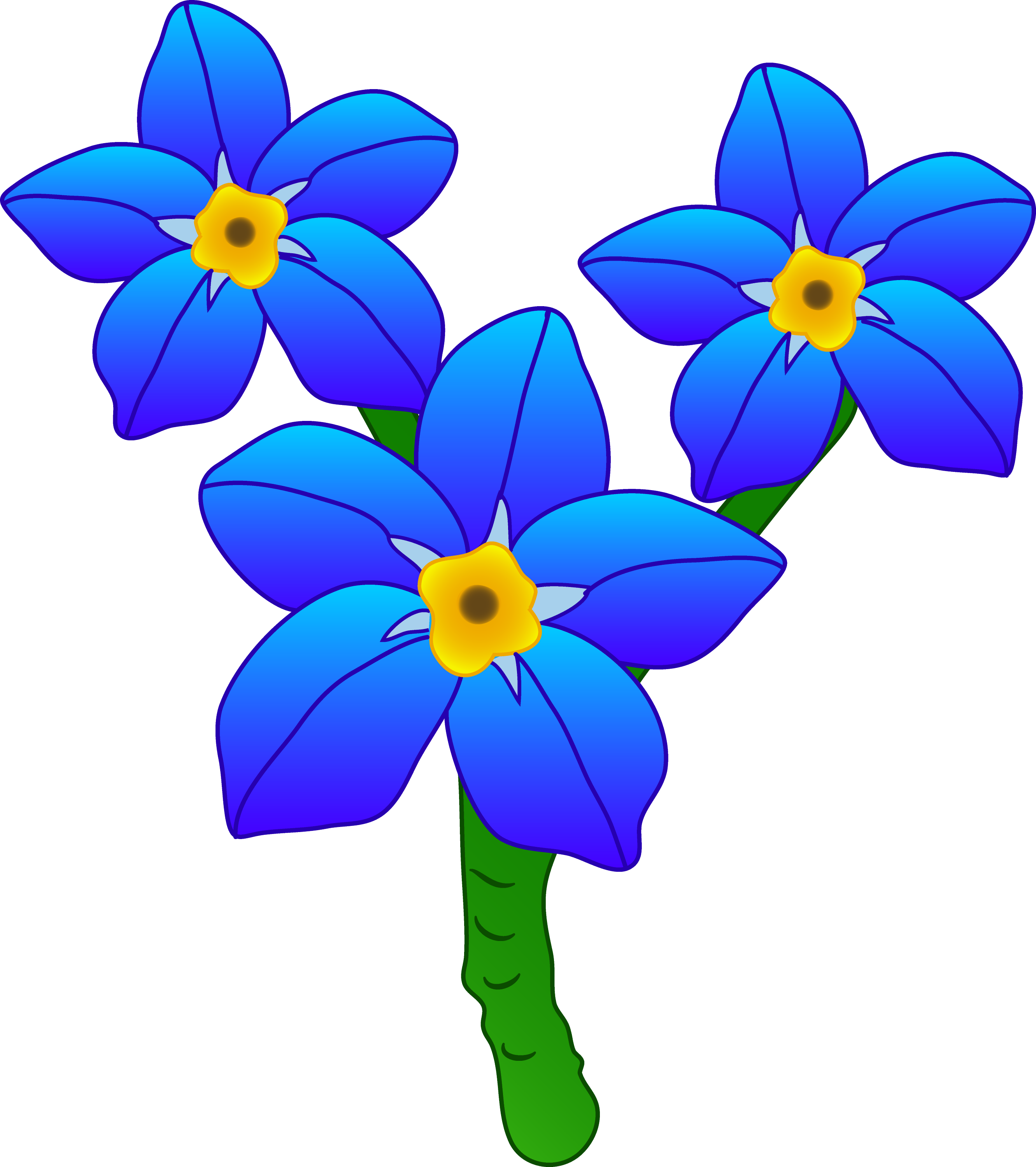 free clip art forget me not flower - photo #11