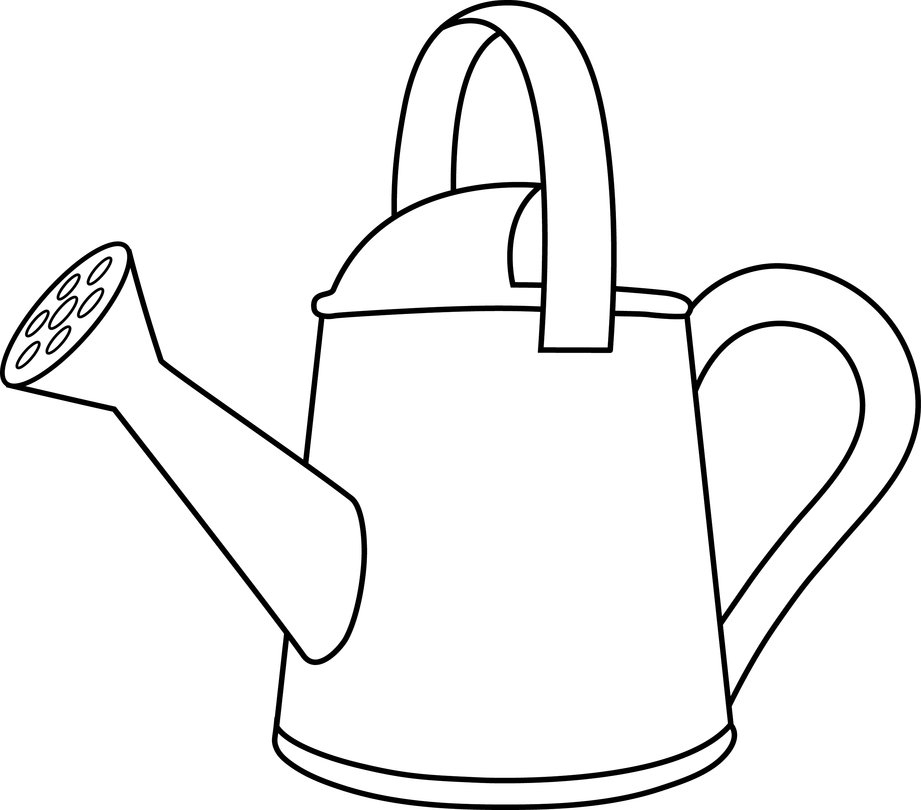 Watering Can Clipart Black And White