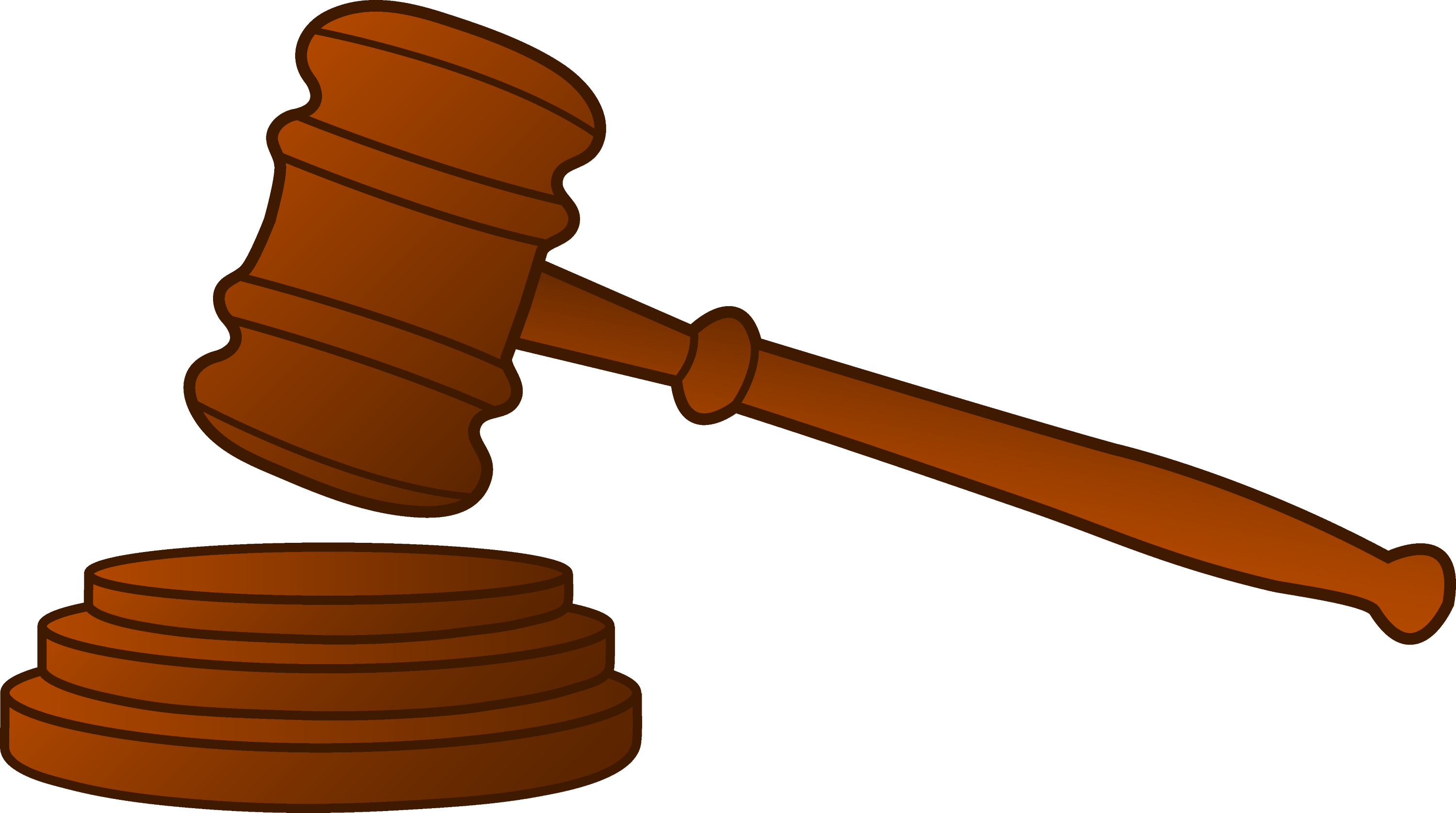 Wooden Court Gavel - Free Clip Art