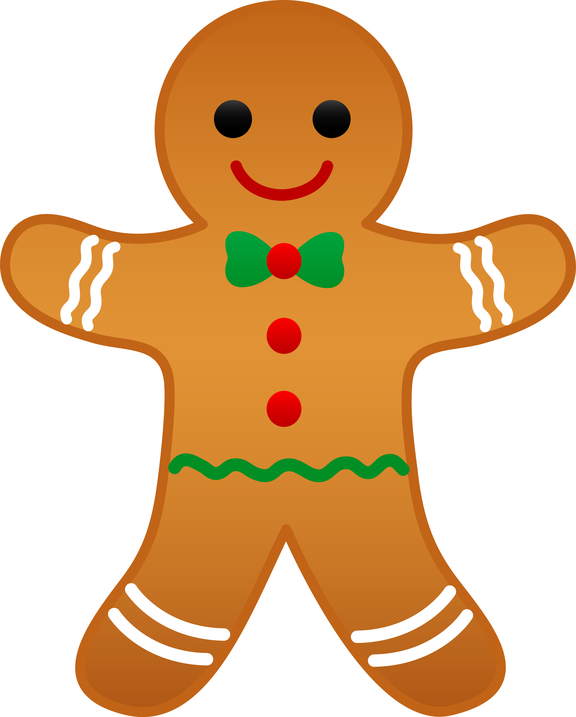 Christmas Gingerbread Man - Free Clip Art