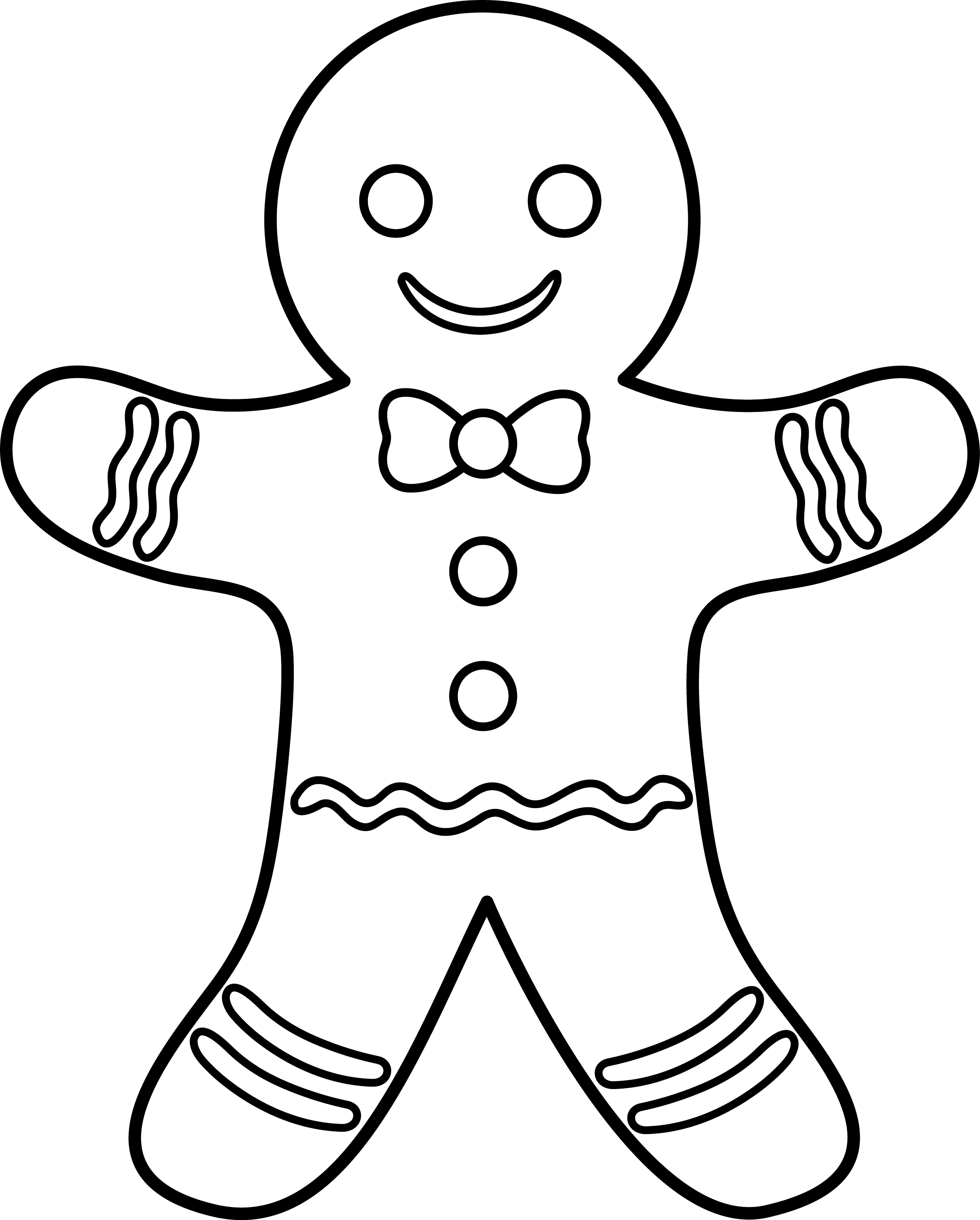 free clipart gingerbread man outline - photo #20