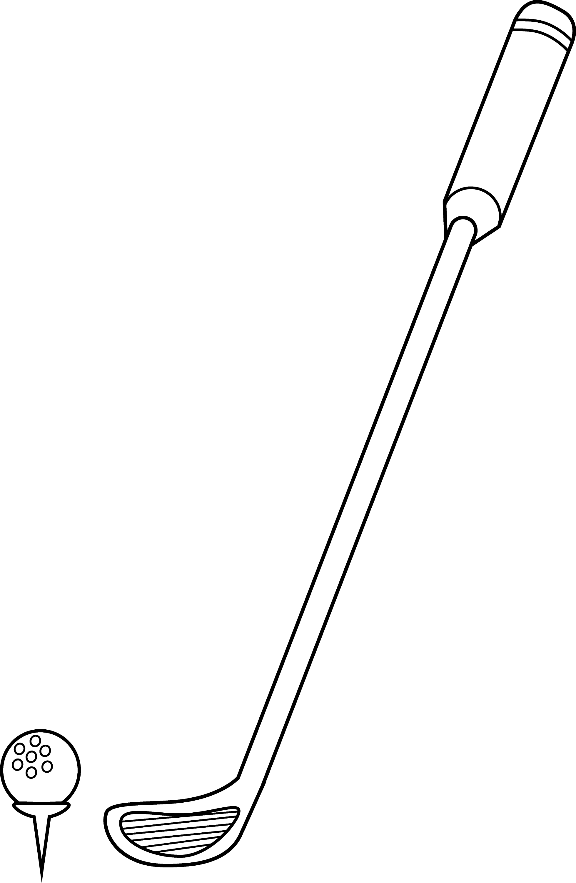 free golf clipart black and white - photo #26