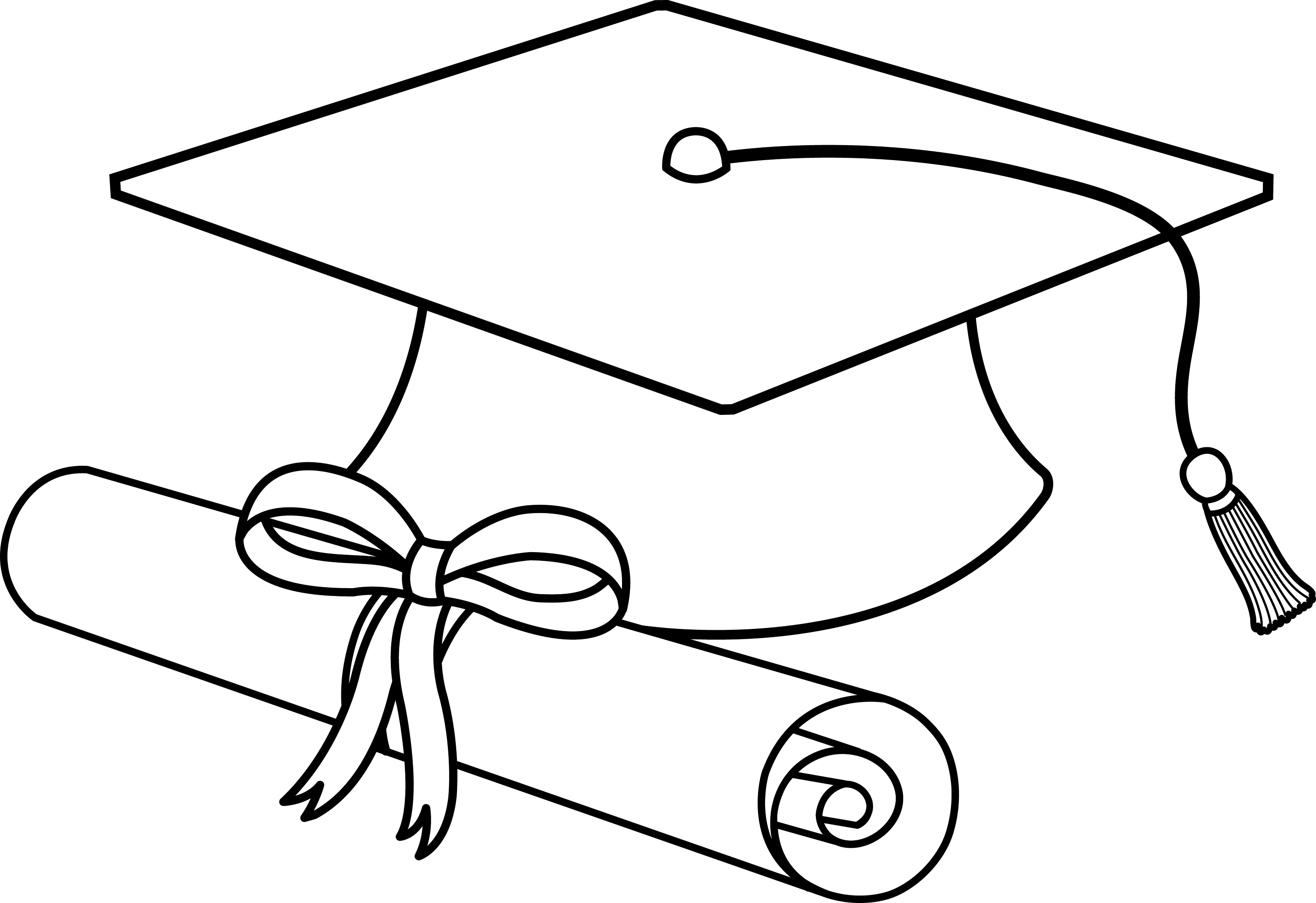 free clipart graduation cap and diploma - photo #24
