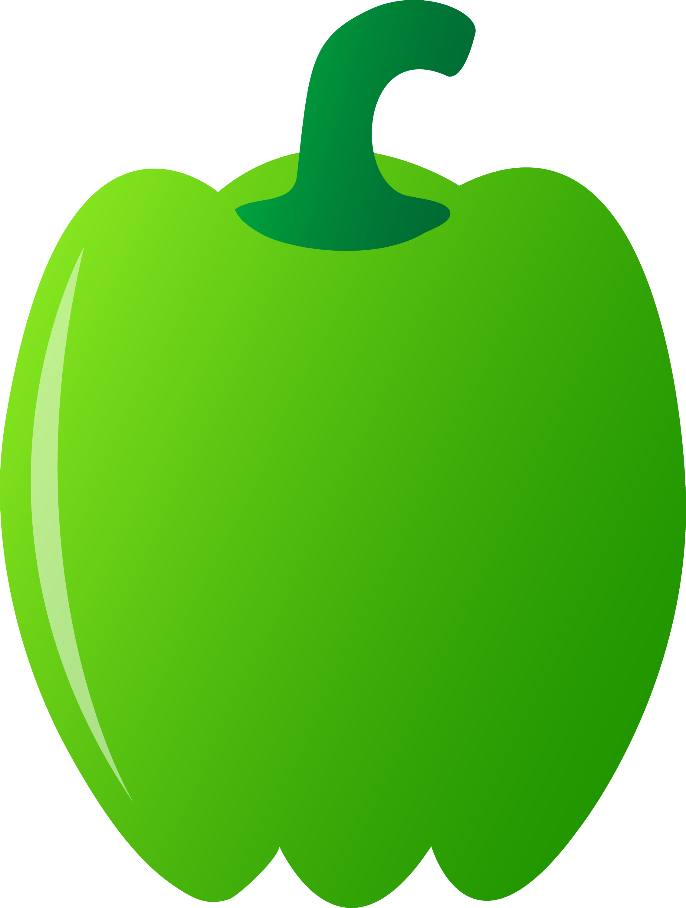 Green Bell Pepper - Free Clip Art