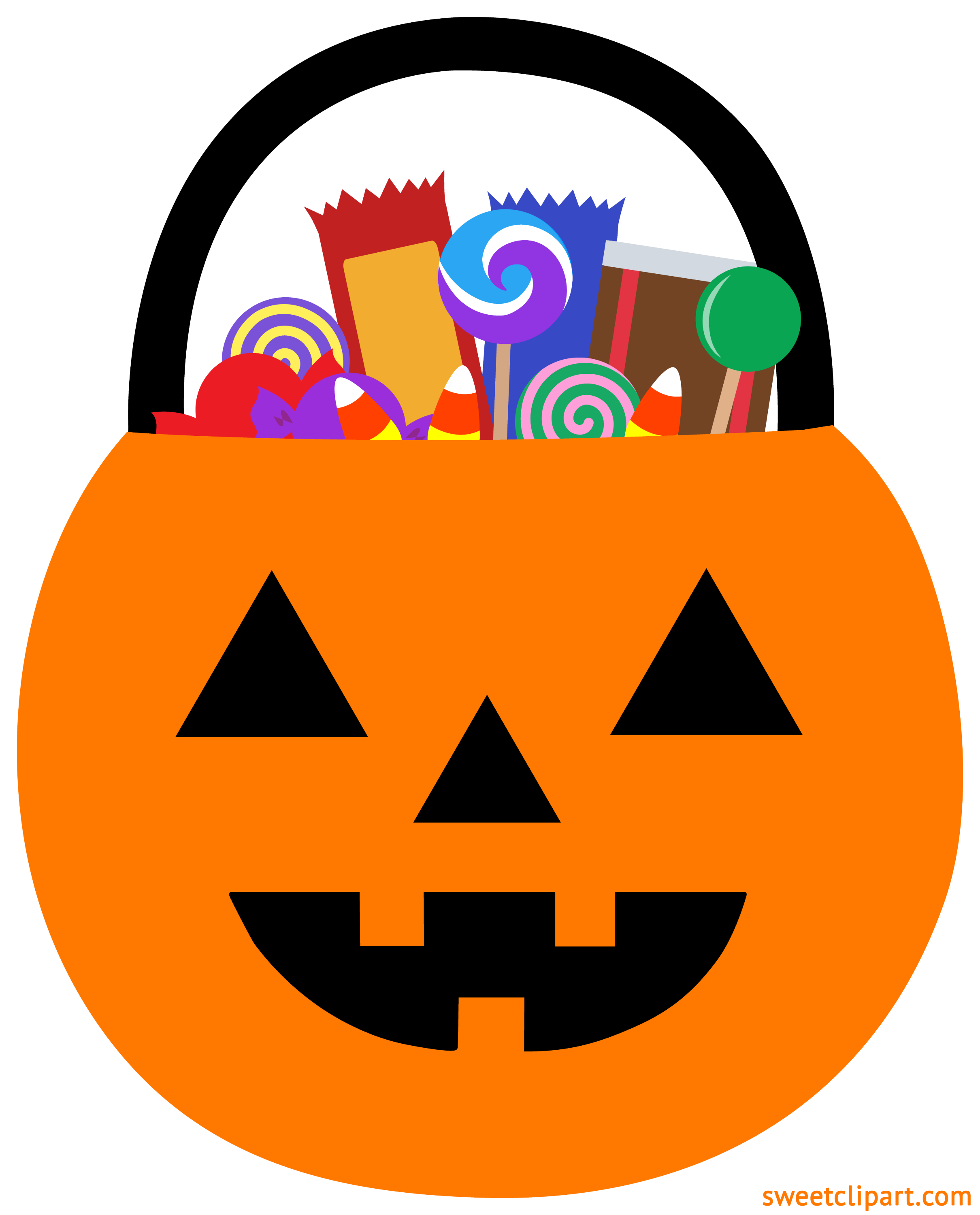Halloween Trick or Treat Pumpkin Clipart - Free Clip Art