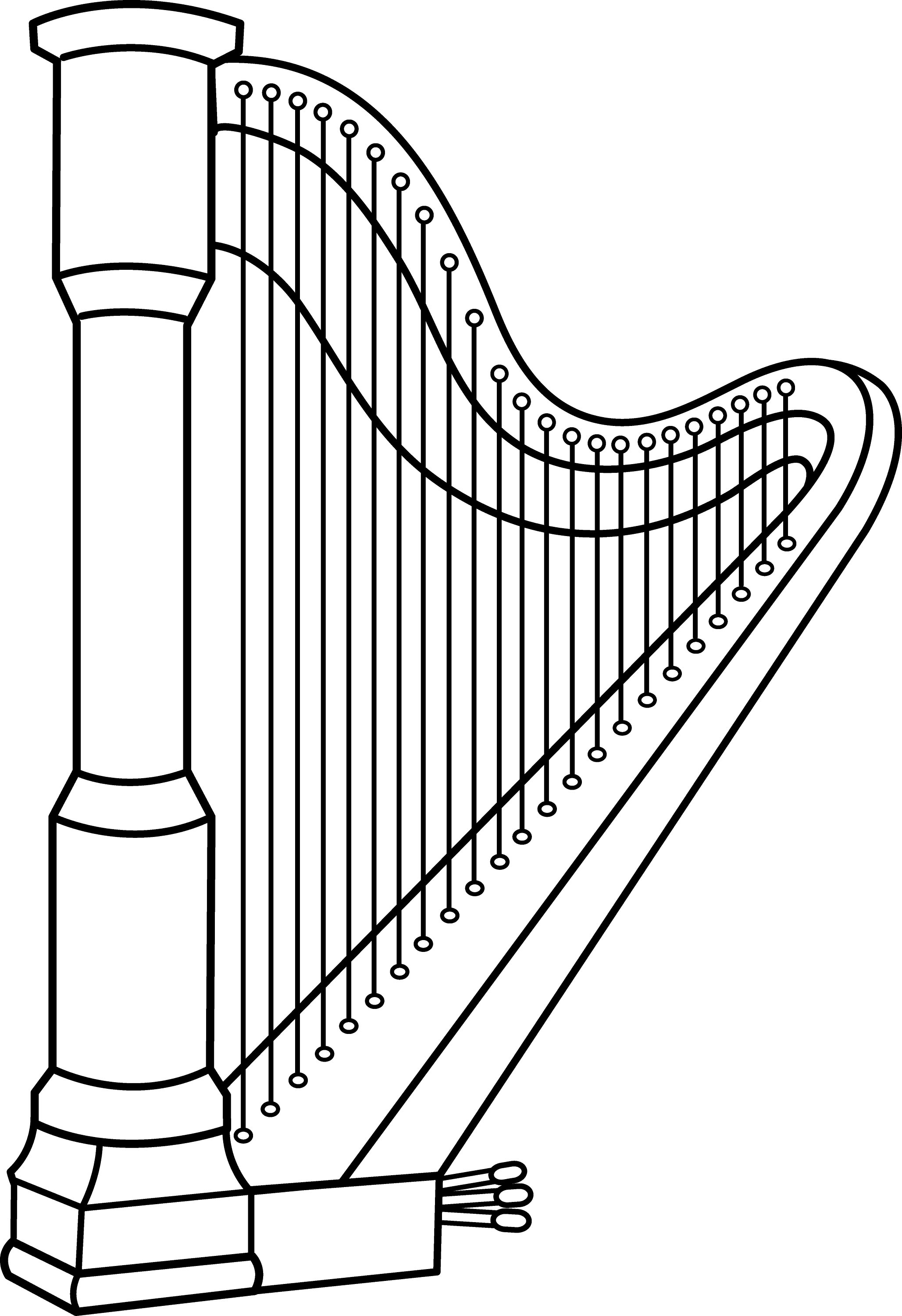 free clip art black and white musical instruments - photo #32