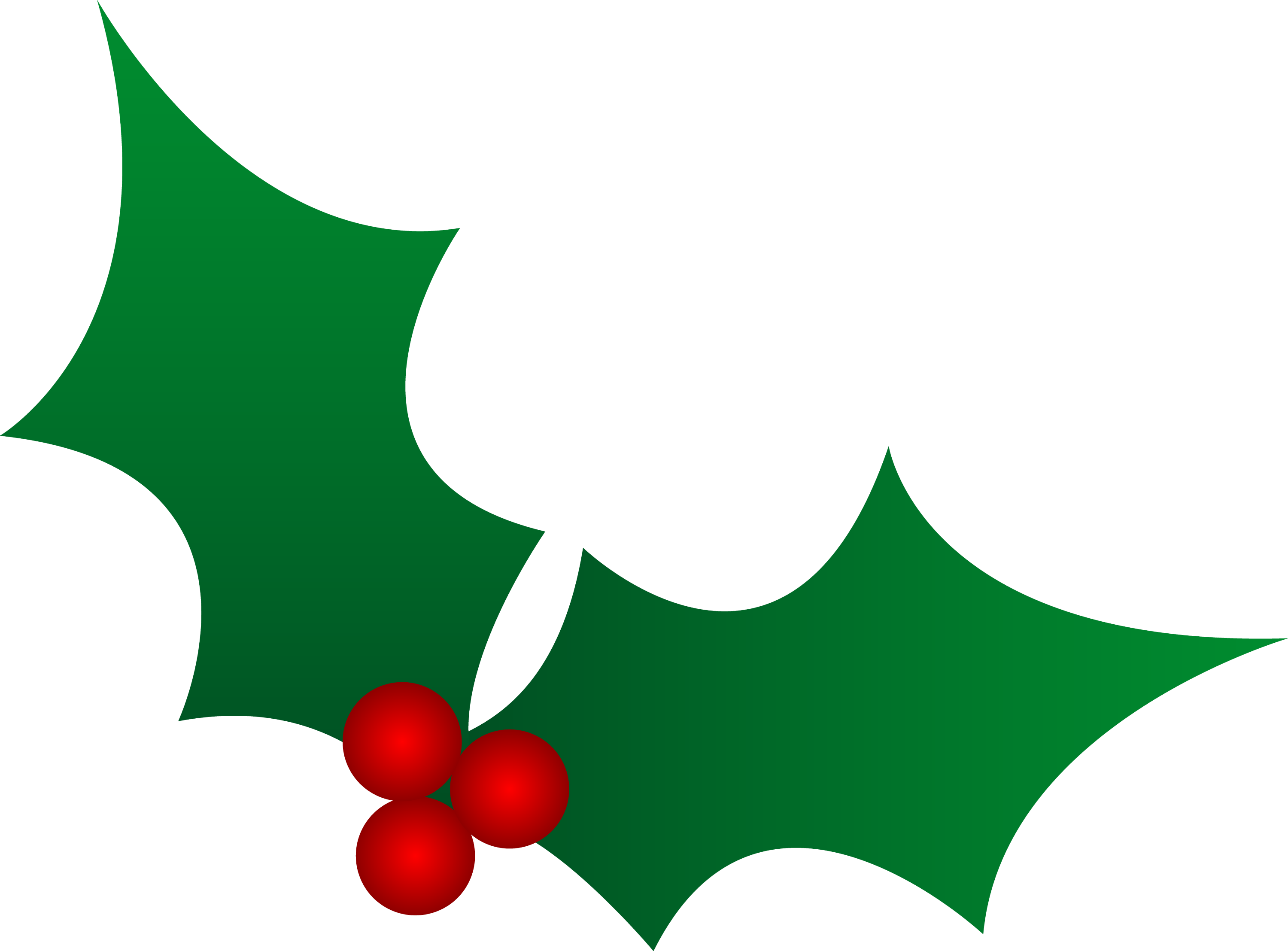 Christmas Holly Design Free Clip Art