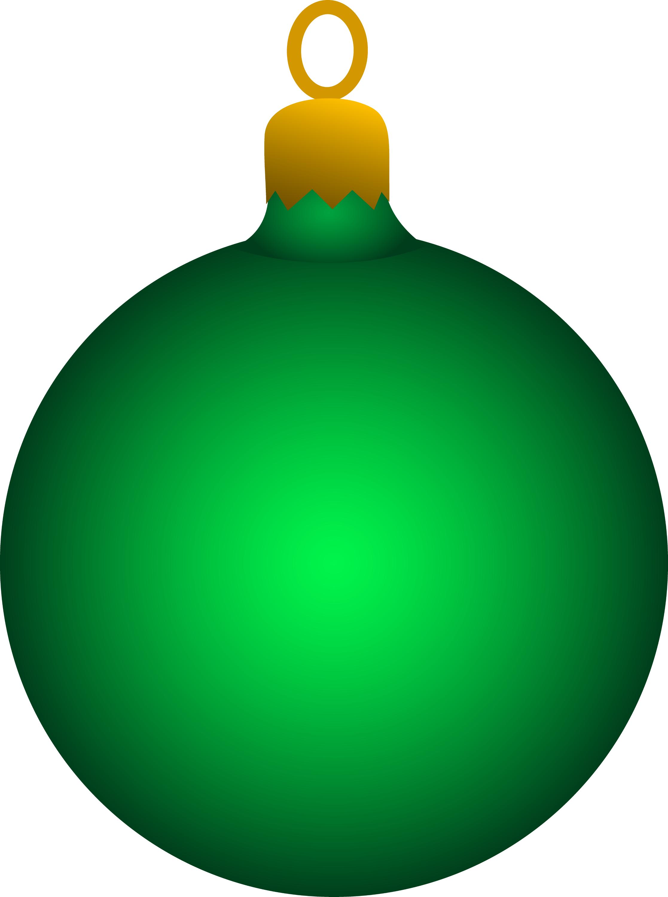 Green Christmas Tree Ornament Free Clip Art