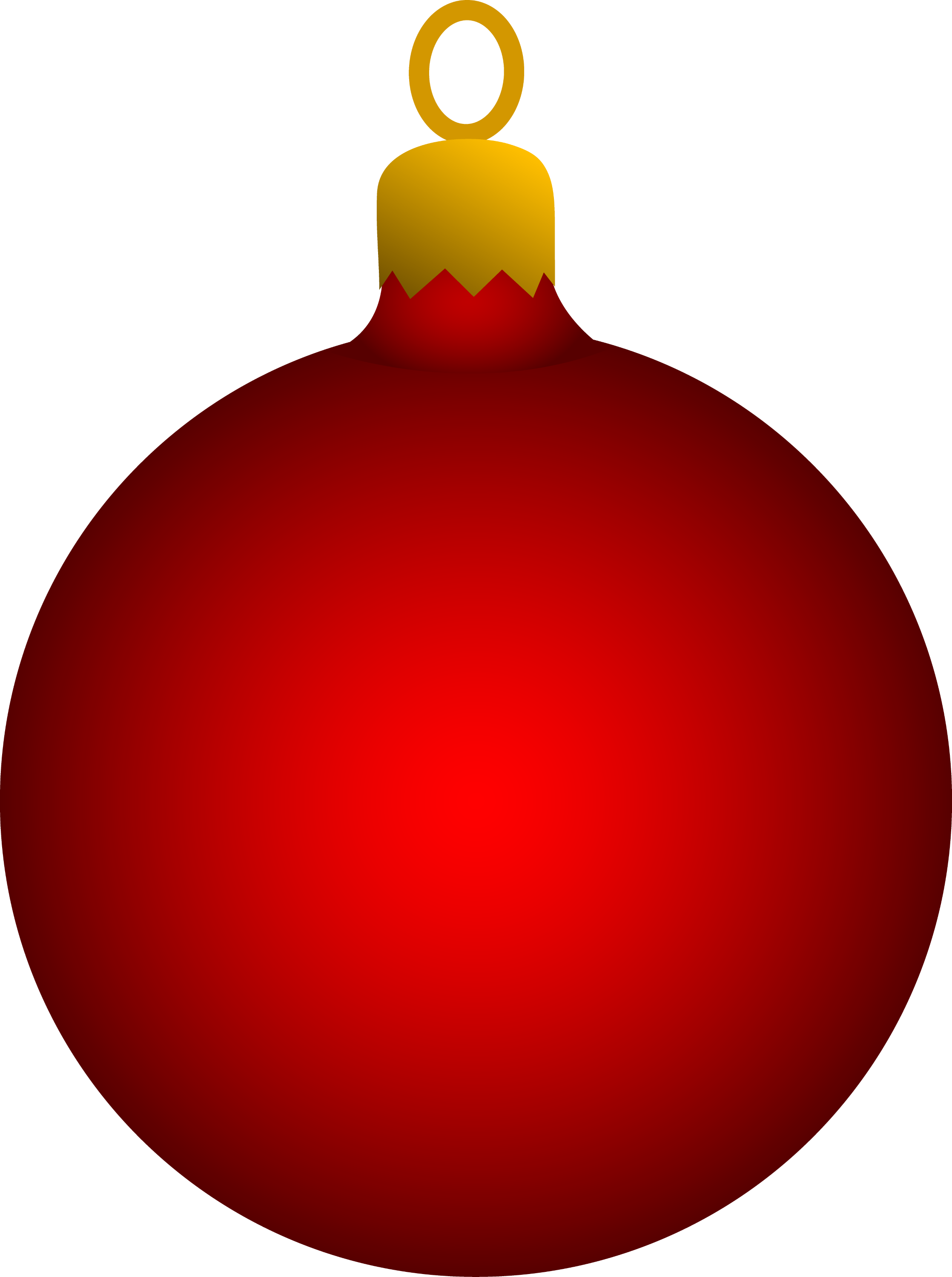 Red Christmas Tree Ornament - Free Clip Art