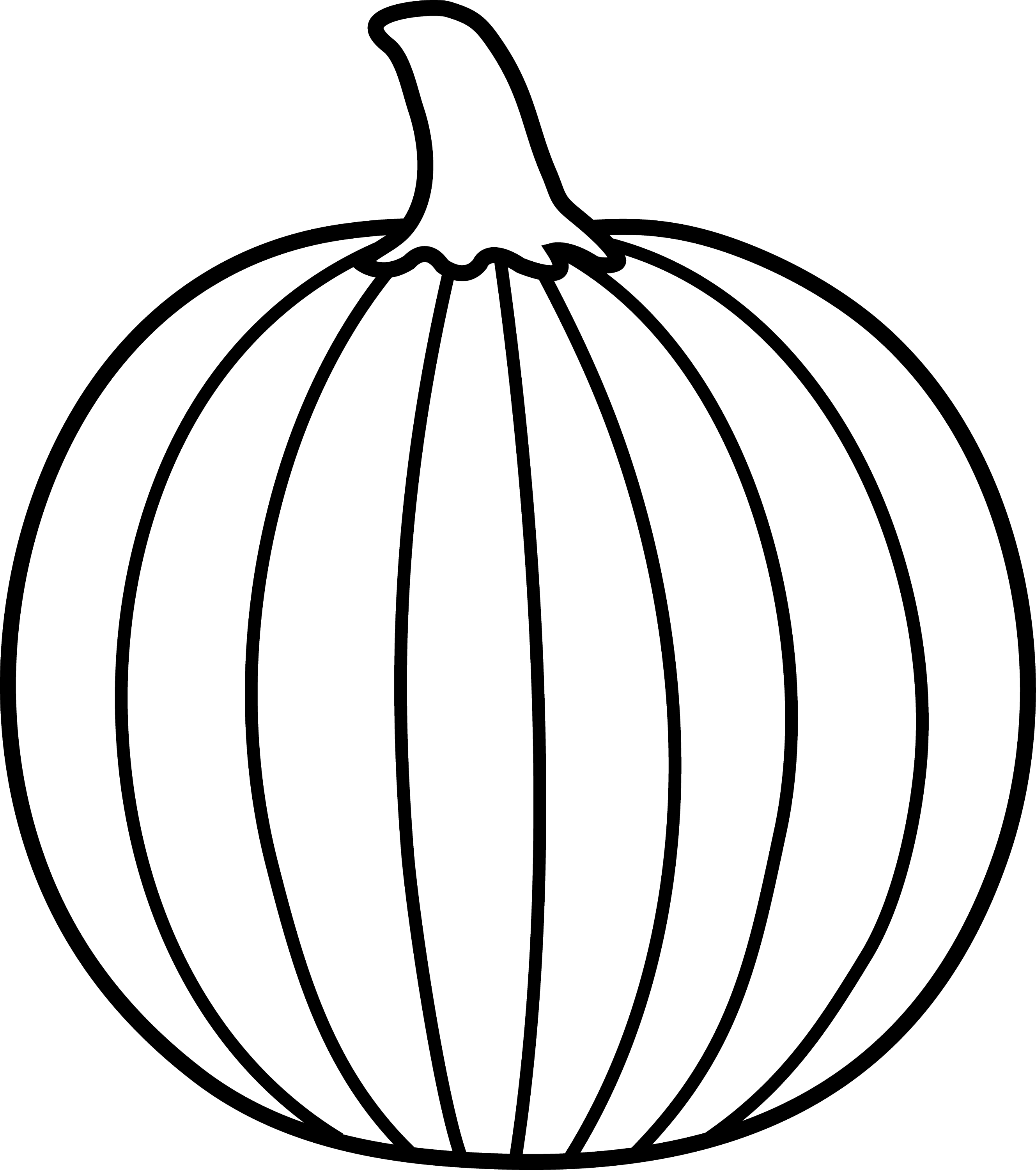 black-and-white-pumpkin-lineart-free-clip-art