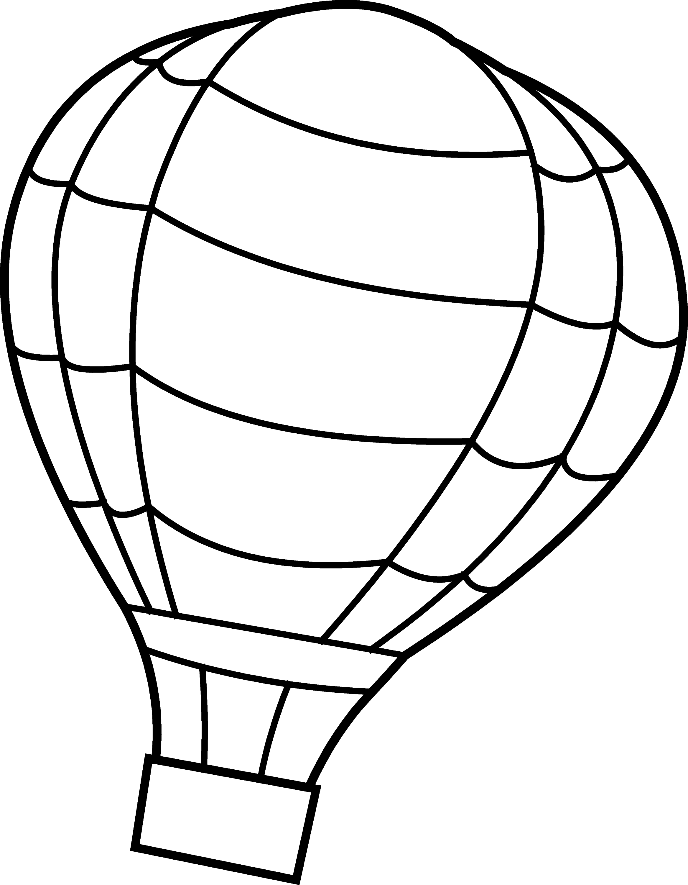 Hot Air Balloon Coloring Page Free Clip Art