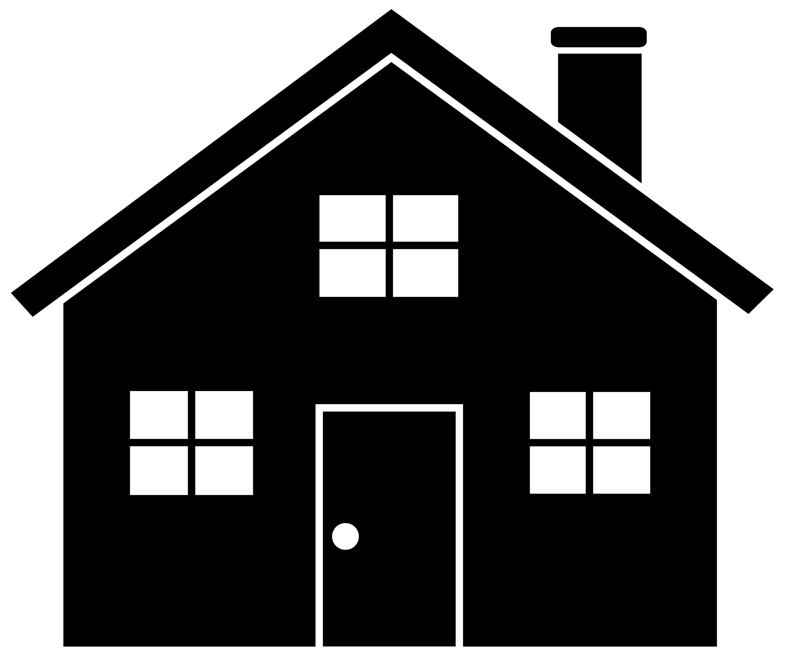 Black House Silhouette Free Clip Art