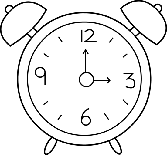 wall clock clipart black and white - photo #25