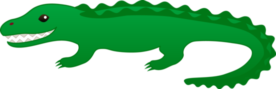Cute Green Alligator Clip Art - Free Clip Art
