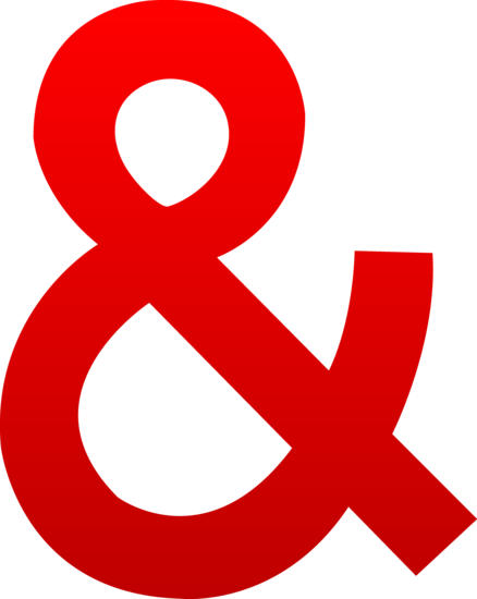 Red Ampersand Symbol Free Clip Art