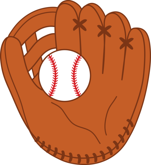 Baseball Ball and Mitt Free Clip Art