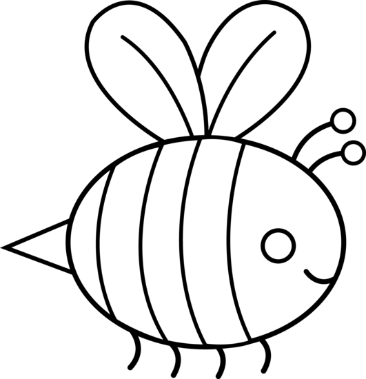 bee clipart black and white free - photo #42