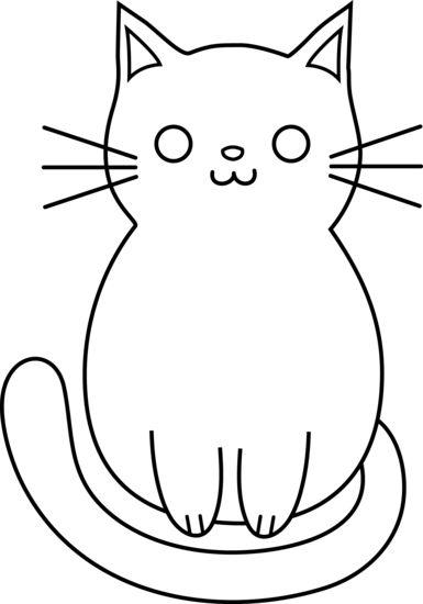 cat clipart black and white - photo #34