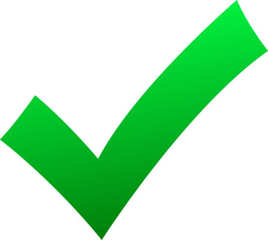 clipart green check mark - photo #6