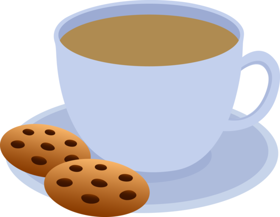 Coffee and Cookies For Breakfast Two Cookies and a Cup of Coffee