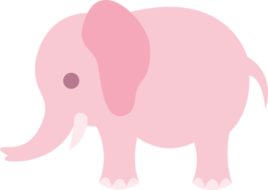 free pink and grey elephant clipart - photo #31