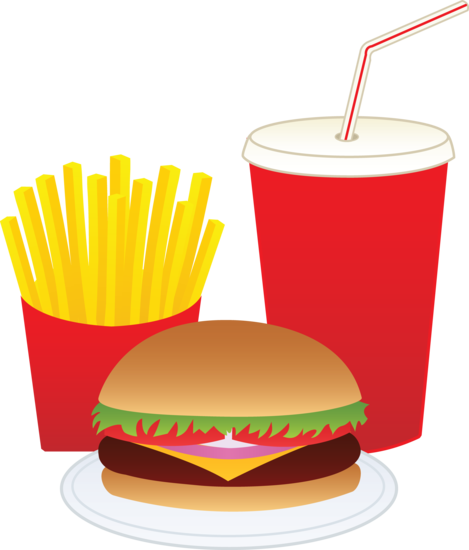 Hamburger Fries and a Drink - Free Clip Art