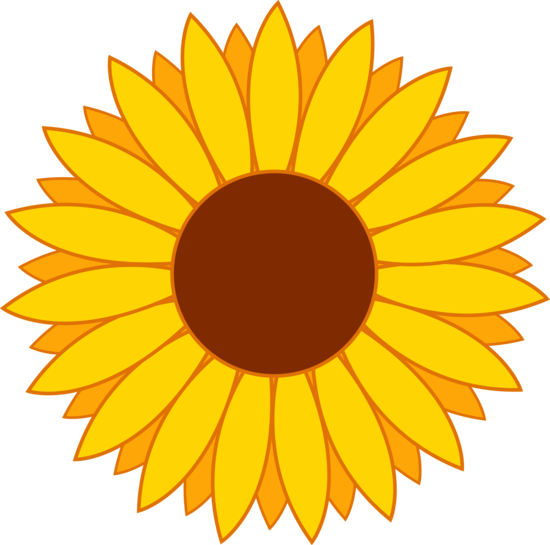 Simple Yellow Sunflower Design - Free Clip Art