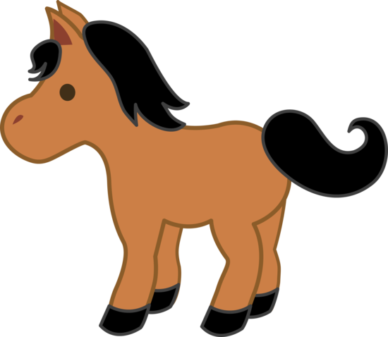 Cute Brown Pony Clip Art Brown Pony With Black Mane
