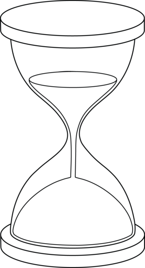 Hourglass Line Art - Free Clip Art