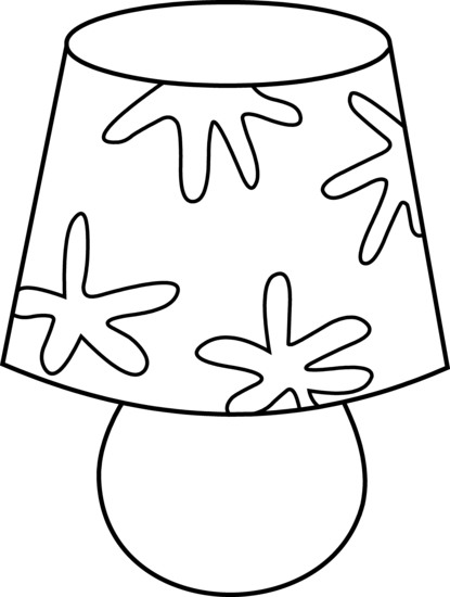 clipart black and white lamp - photo #4