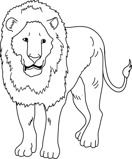 clipart black and white lion - photo #19