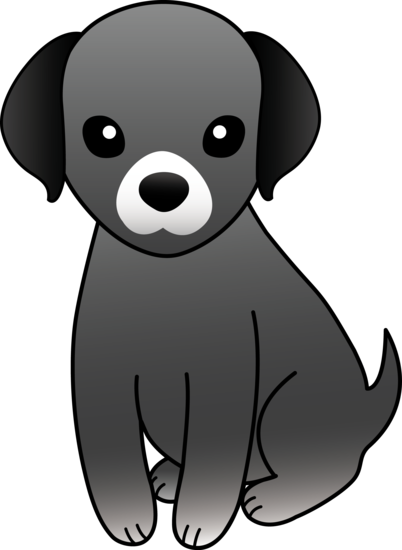Little Gray Puppy - Free Clip Art