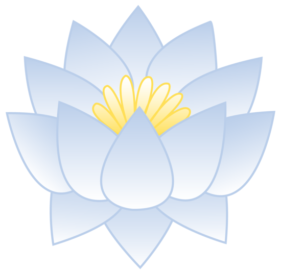 BlueWhite Lotus Flower