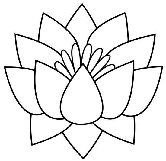 Colorable Lotus Flower