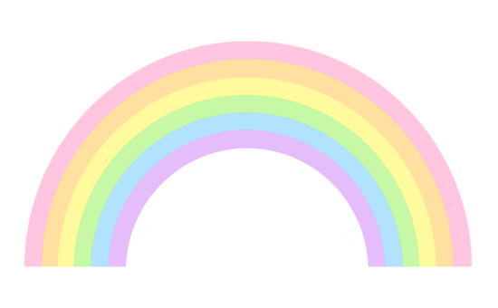 Cute Pastel Rainbow Clip Art - Free Clip Art