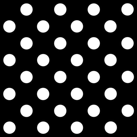 White Polka Dots on Black Background - Free Clip Art