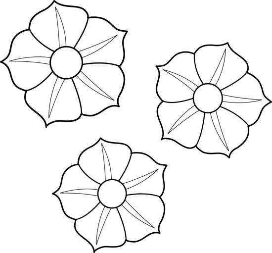 flower clipart coloring - photo #3