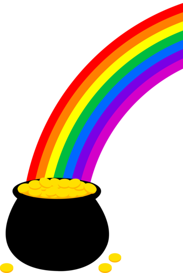 rainbow pot of gold clipart - photo #1