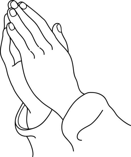 free clipart praying hands black and white - photo #5
