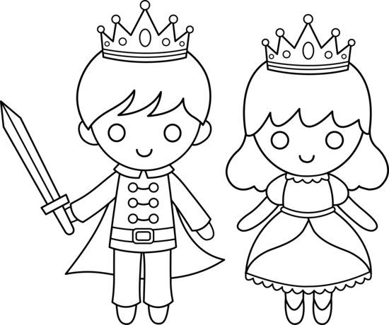 princess clipart black and white - photo #2