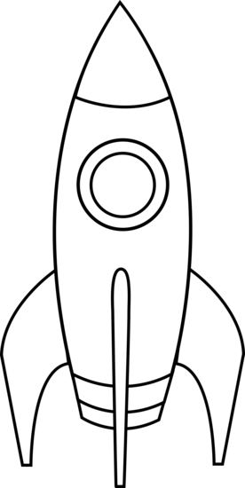 rocket ship clipart black and white - photo #14