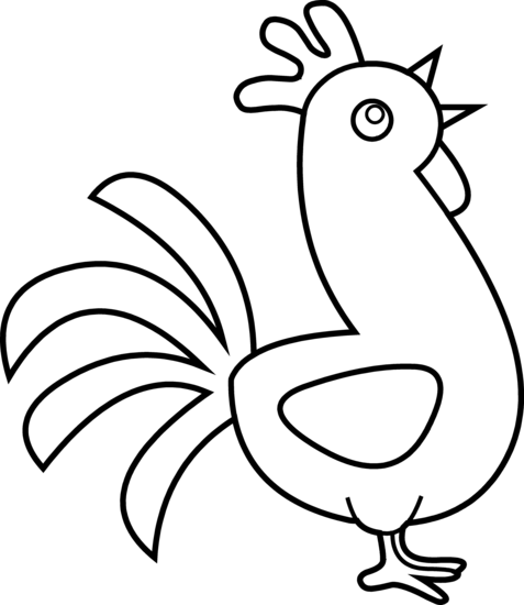 free chicken clipart black and white - photo #15