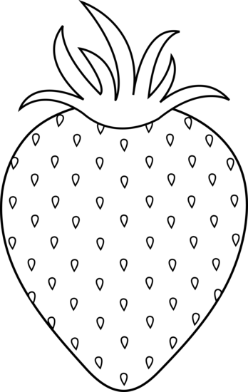 clipart strawberry black and white - photo #10