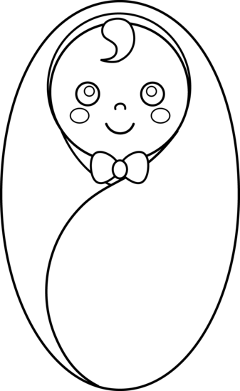 clipart baby black and white - photo #46