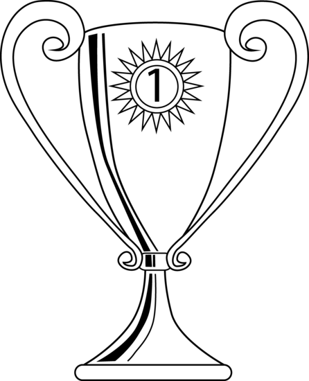 Winning Trophy Coloring Page - Free Clip Art
