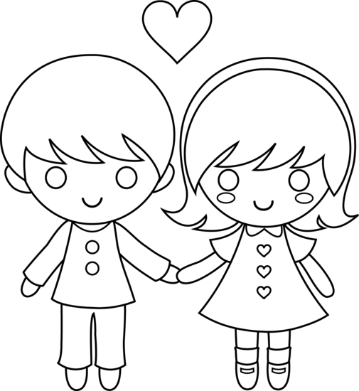 clipart boy and girl holding hands - photo #48